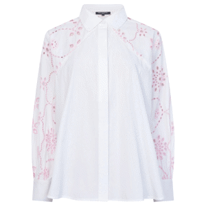 French Connection Cambria Cotton Embroidered Long Sleeve Shirt